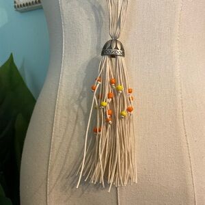 Elegant Beaded Necklace with Silver Accents